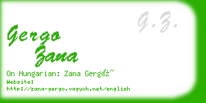 gergo zana business card